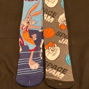 Looney Toons Space Jam Socks NWT Bugs Bunny Taz Tasmanian Devil Warner Bros